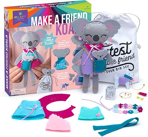 Miniatura 4 de Craft-Tastic - Haz un amigo Koala - Kit de manualidades de costura para principiantes - Hace koala relleno con ropa y accesorios - Regalos