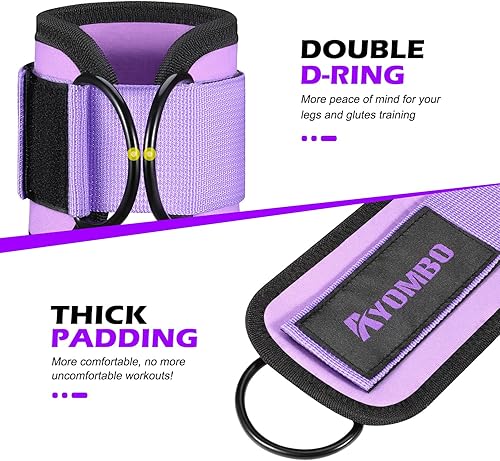 Miniatura 2 de Bandas de resistencia con puños, bandas de tobillo para entrenamiento, equipo de fitness en casa para piernas y glúteos, bandas de ejercicio para