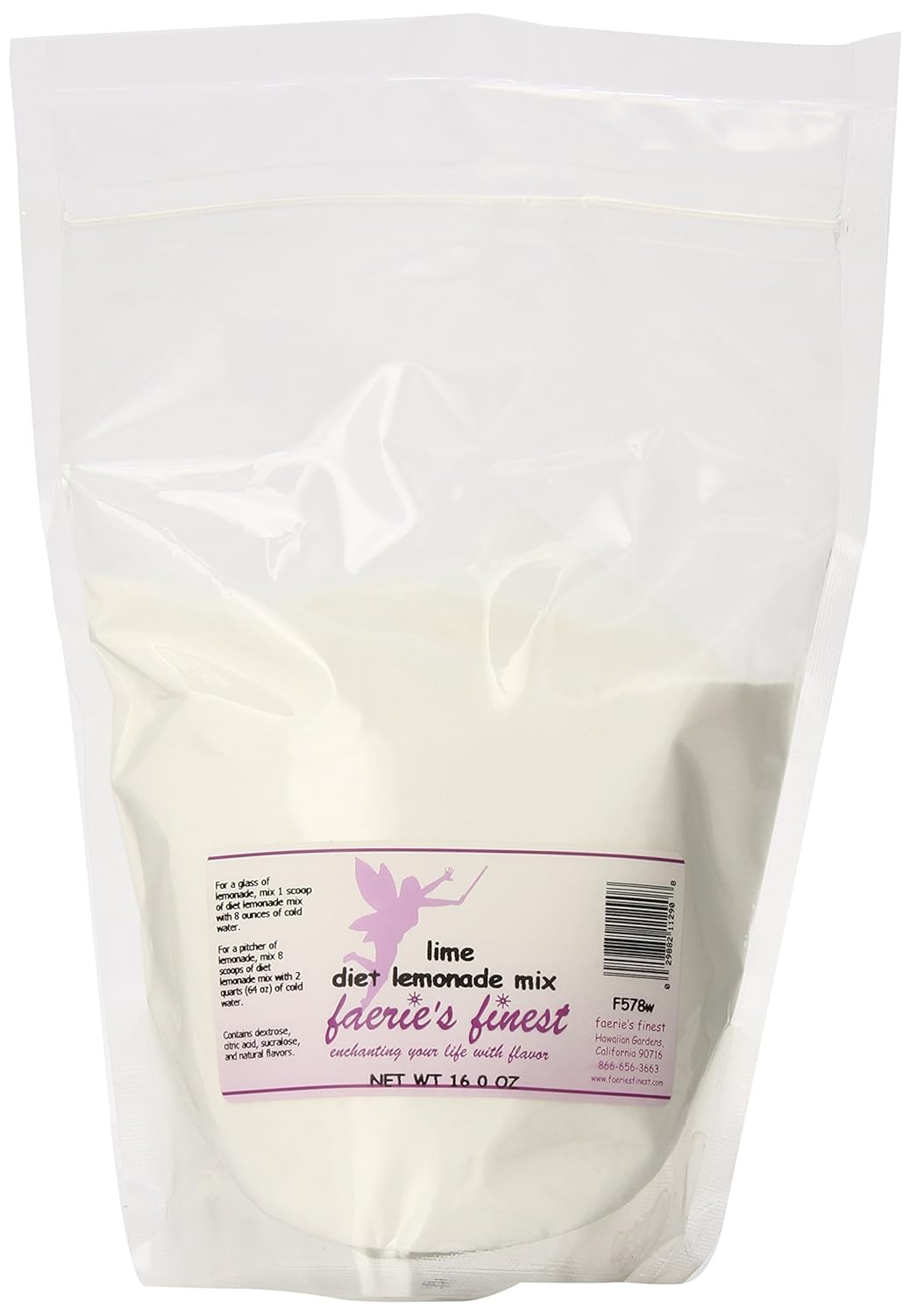 Faeries Finest Lime Diet Lemonade Mix, 16 Ounce Coffee