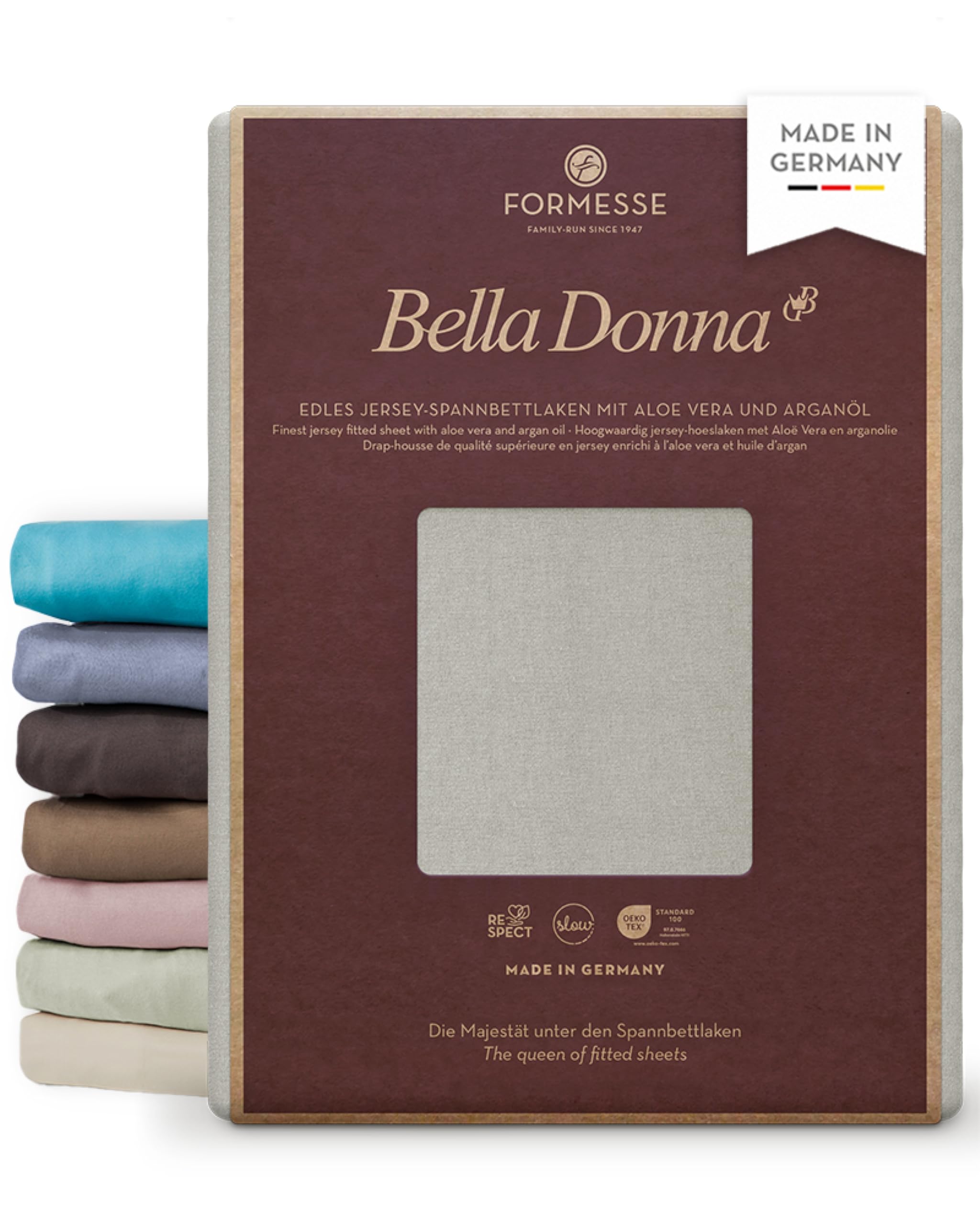 Formesse Bella Donna Boxspring prześcieradło z gumką Alto szare, 180 x 200-200 x 220 cm
