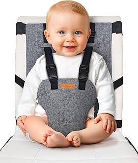 liuliuby Compact Travel High Chair | Portable High Chair for Baby | Baby Travel Essential Harness Seat | Must Haves for Vacations, Restaurants, Family Visits with Babies | Portable Highchair Seat