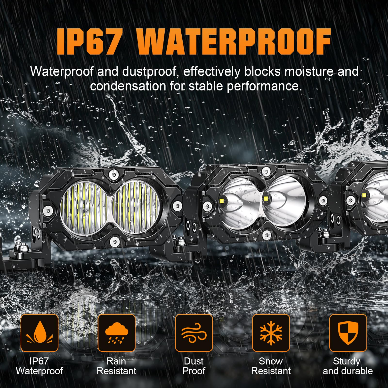 SKYWORLD Barra Led fuoristrada 23 pollici 58 cm 80W 12V DT cablaggio kit