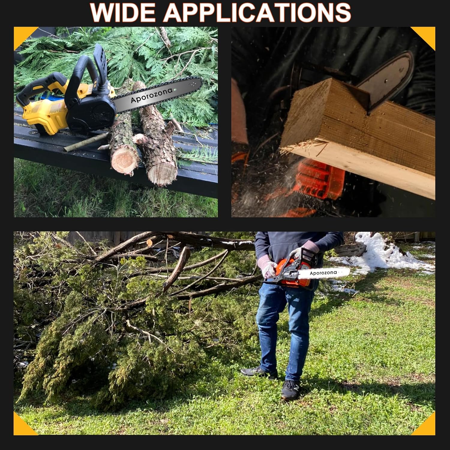 12 Inch Chainsaw Chain and Bar, Replacement Chainsaw Blade For DEWALT DCCS620B DCCS620P1 For CRAFTSMAN CMCCS620M1, DWO1DT612