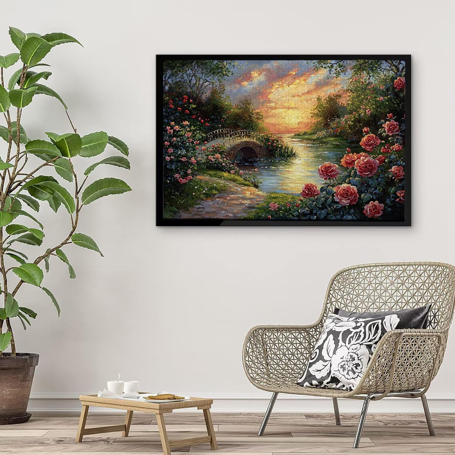 Puzzle in Legno per Adulti 1500 Pezzi | Vista Giardino| Giocattoli Educativi | Puzzle Adulti E Famiglie Decor | Dimensione Di 87x57cm | Regalo Adultis | Regali Natale (Formato: 34.8x22.8in) o-200