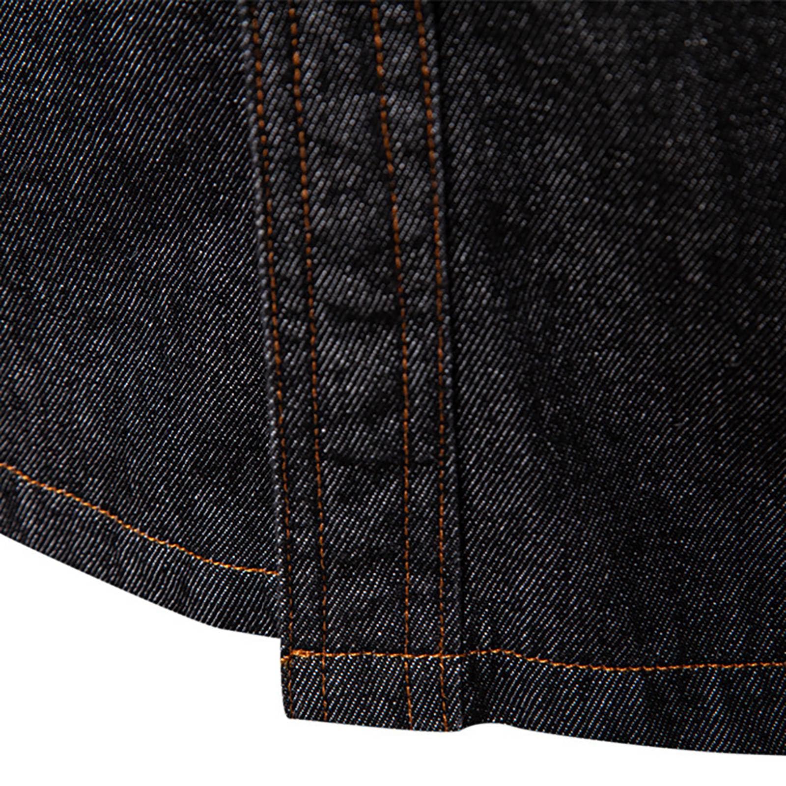Giacca di Jeans da Uomo, Giacca Primavera Uomo, Denim Vintage Cotone Giacca da Abito Casual Slim Fit Blazer da Abito Formale Monopetto Suit Jacket Giacca a Vento per Capispalla Fotografia Biker Moto