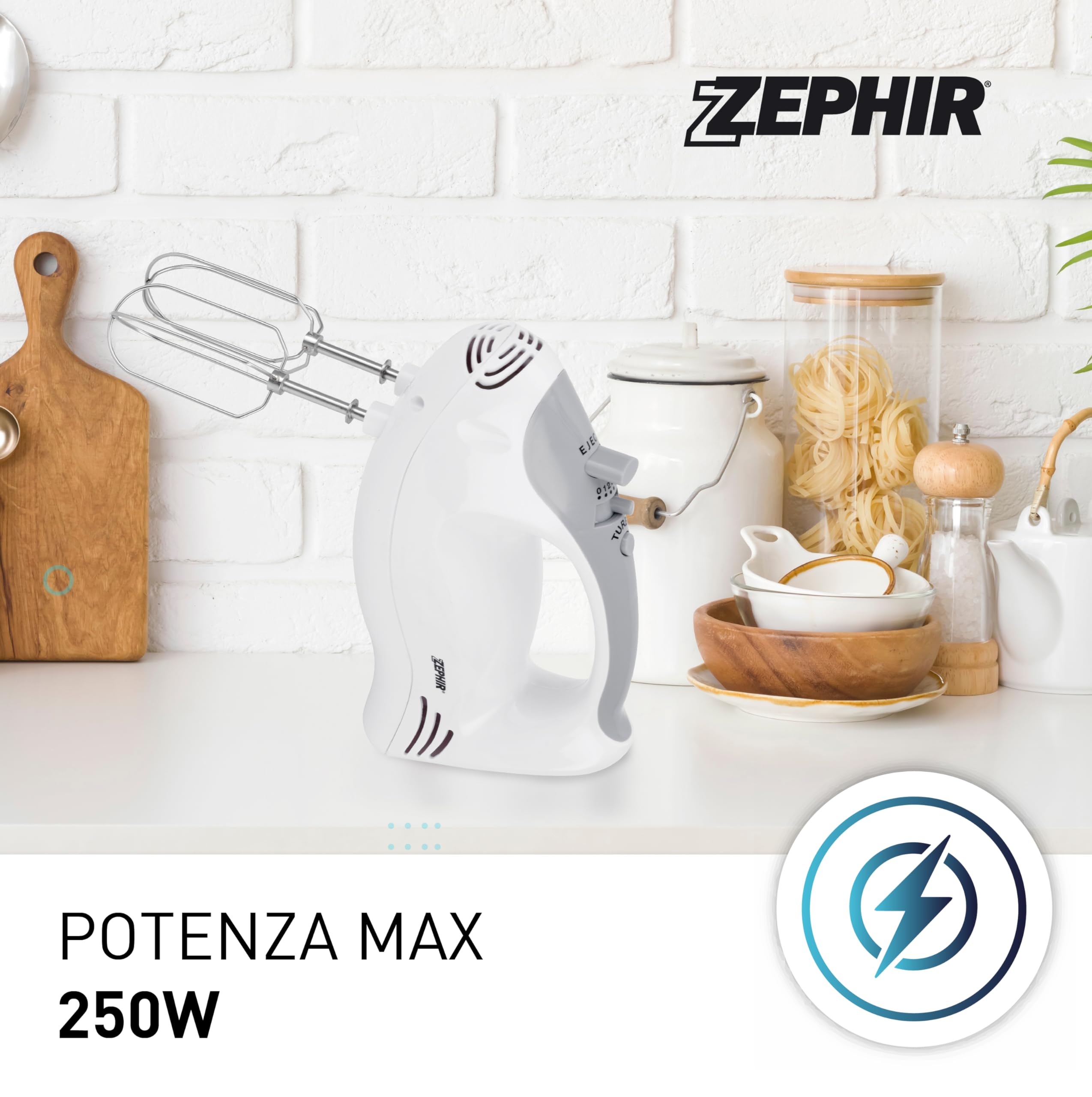 Mixer A Mano Elettrico - 5 Velocità, 800W, Con Frusta E Ganci, Per Cucina - Foto 6