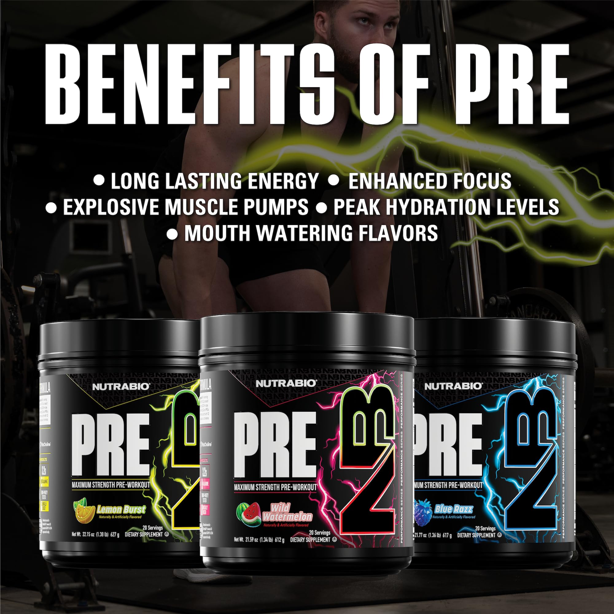 NutraBio Preworkout Powder, Lemon Burst | Explosive Energy, Laser Focus, Extreme Pumps | Pre Workout for Men & Women | Performance, Endurance, Power Complex, Caffeine, Electrolytes — Amazon image 3