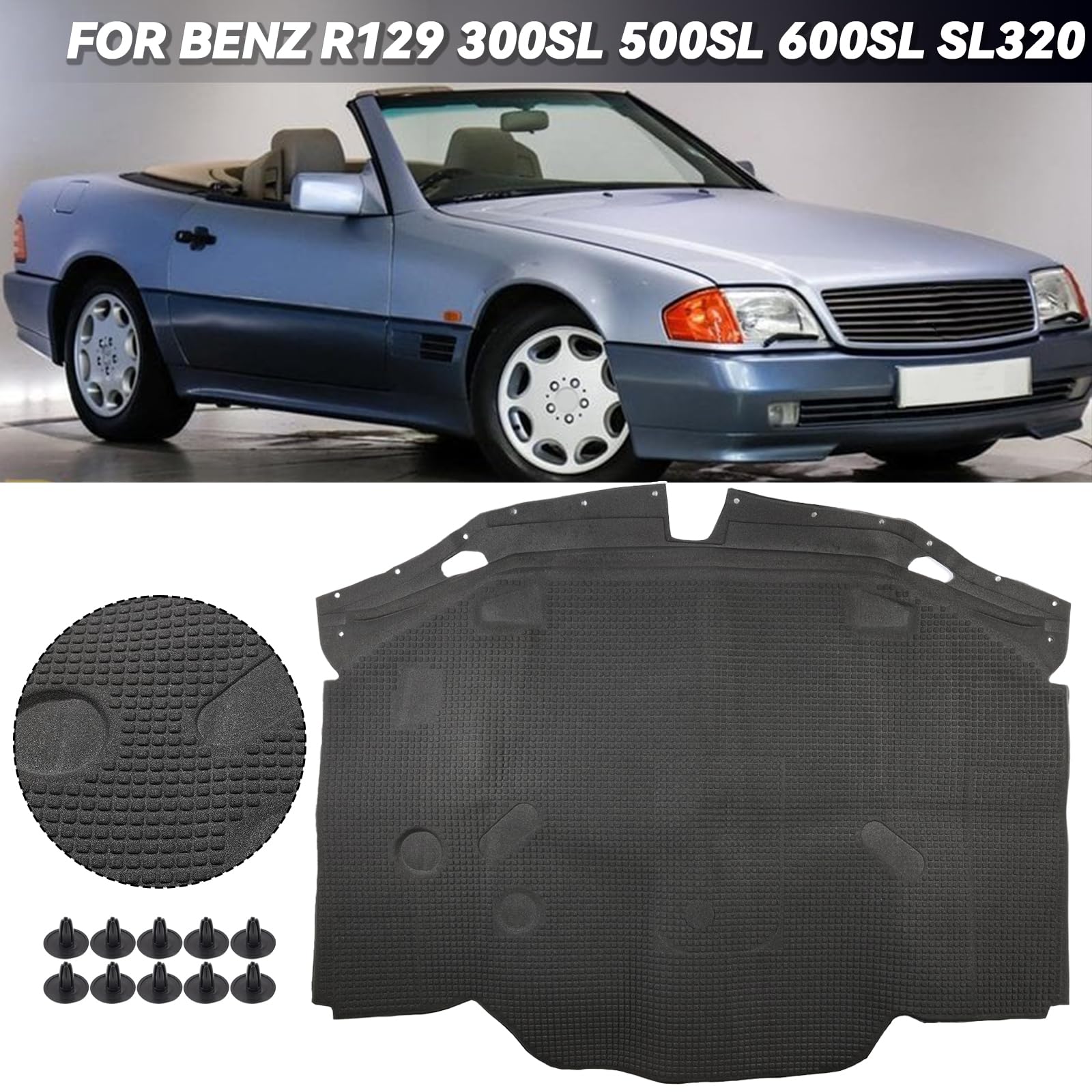Tappeto Isolamento Acustico Cofano Mercedes-Benz R129