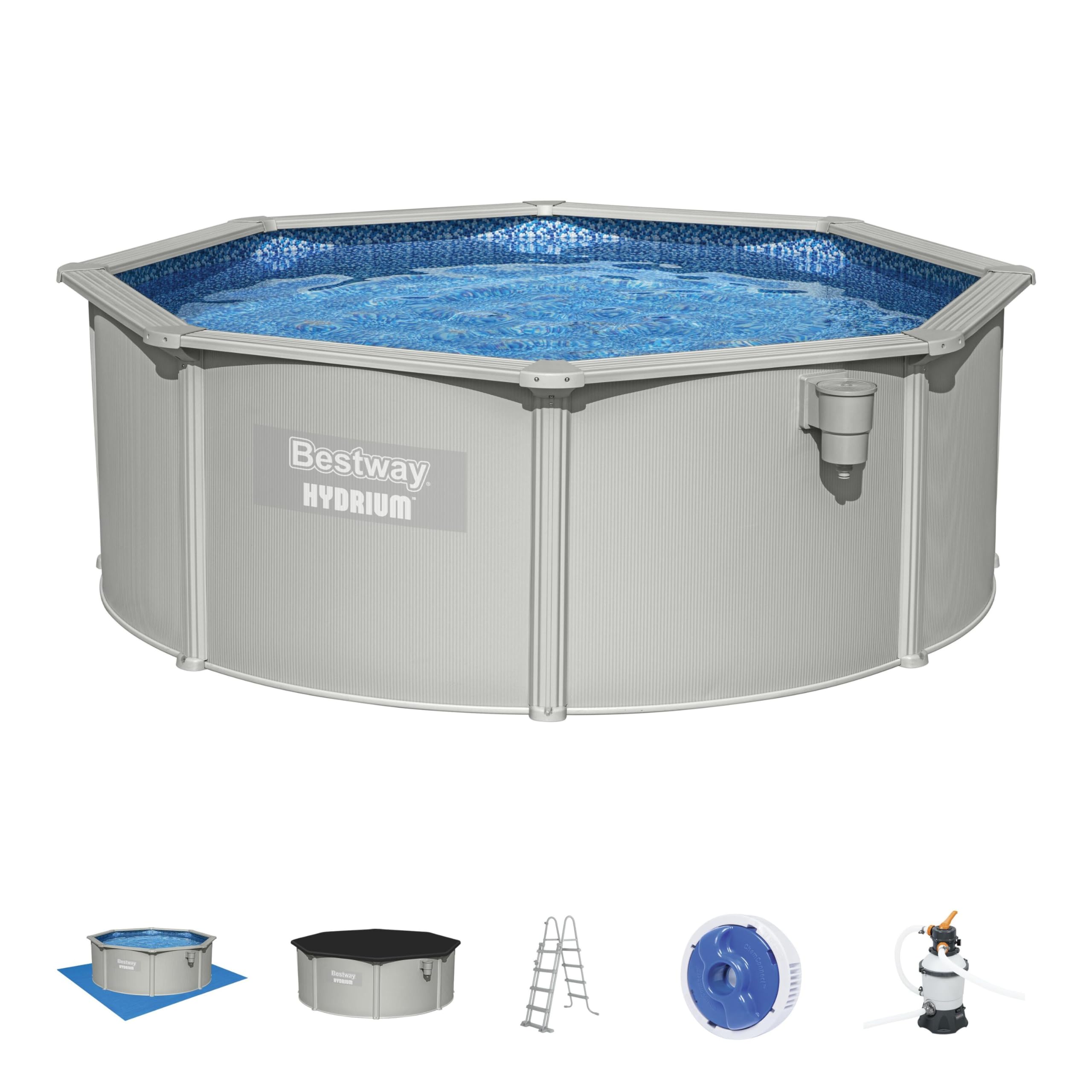 Bestway Piscine Acier Hors Sol Ronde Hydrium 360 x 122 cm
