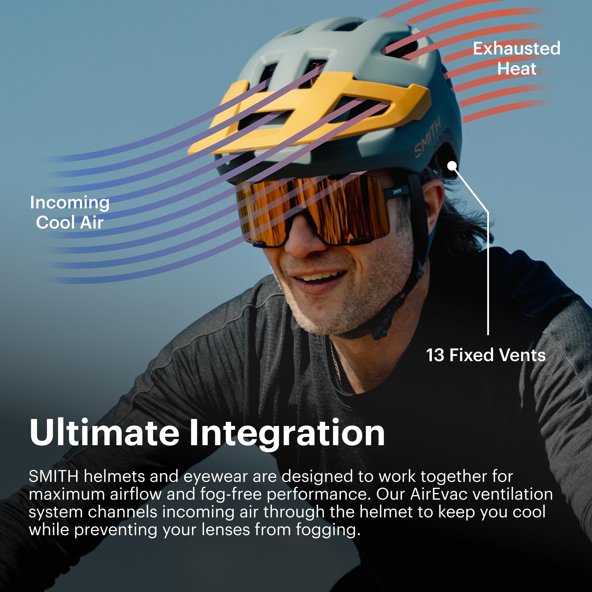 SMITH Pilot MTB Cycling Helmet – Matte White, Large