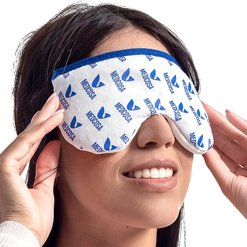Máscara ocular Medcosa com sementes de linhaça e faixa ajustável