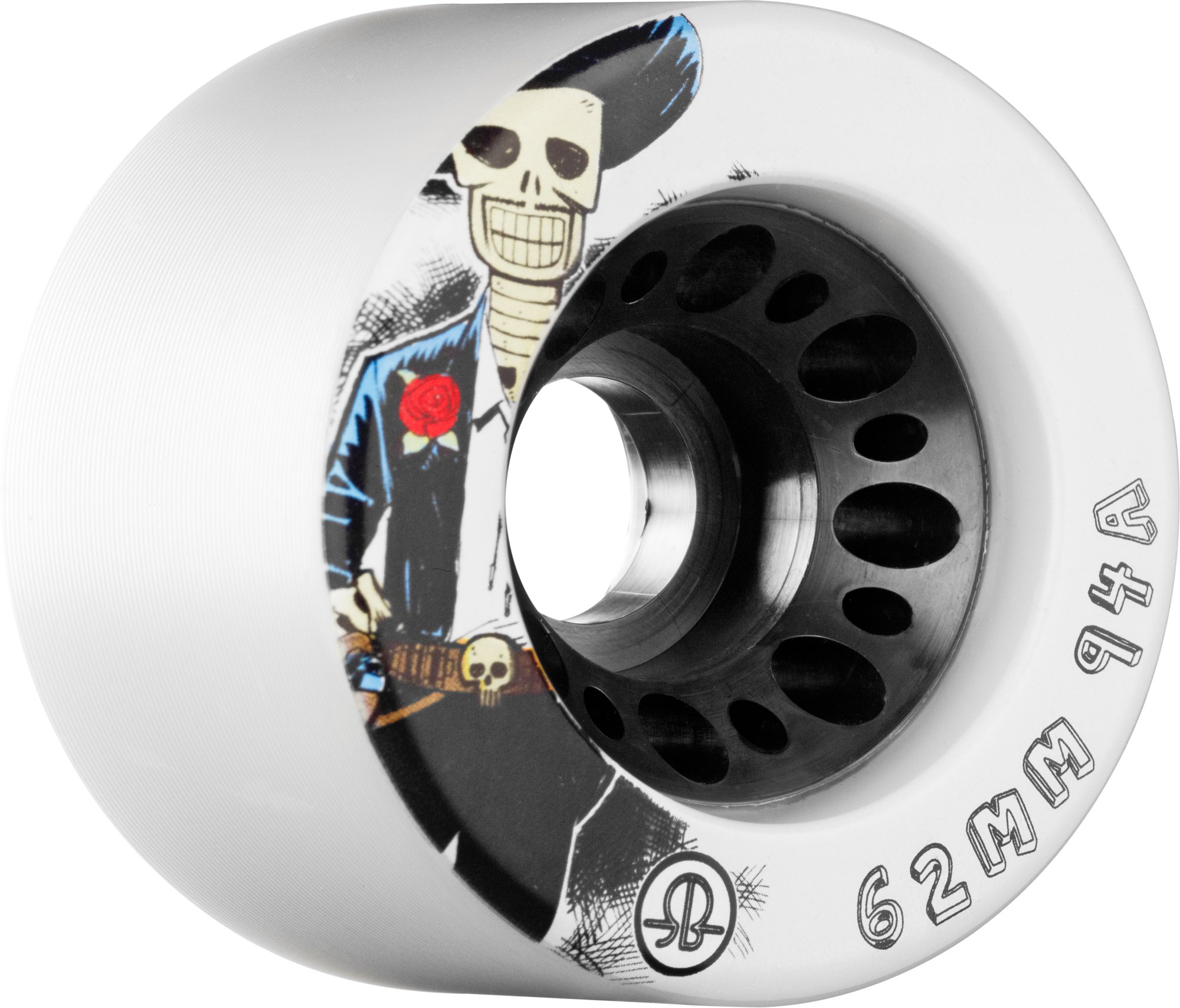 Rollerbones Day of The Dead Speed/Derby Wheels with a Nylon Core (Set of 4)
