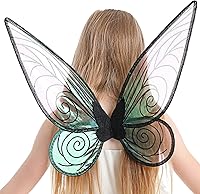 Vista 21 de Alas de hada para adultos, alas de princesa transparentes brillantes, alas de ángel, ideales para disfraz de Halloween, color blanco