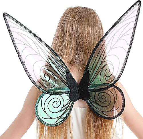 Miniatura 5 de Alas de hada para adultos, alas de princesa transparentes brillantes, alas de ángel ideales para disfraz de Halloween
