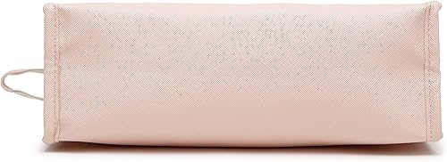 Vista 8 de Sechunk Organizador de cosméticos que se adapta a botellas verticalmente, capa superior para cepillos, delineador de ojos, Rosado