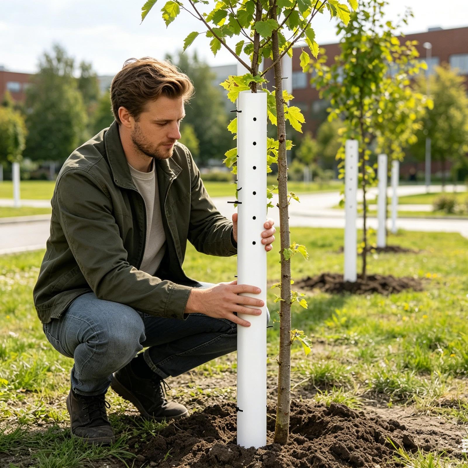 Protecteurs d'arbre réutilisables résistants aux UV