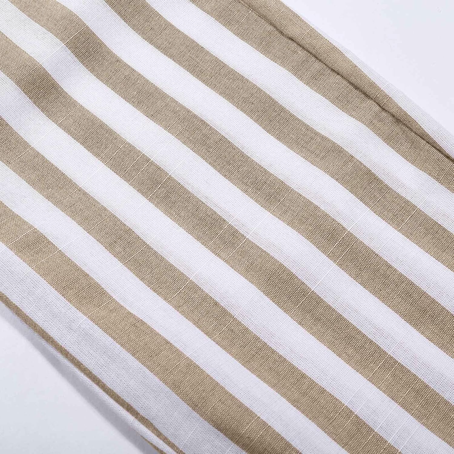 Baby Girls Boys Striped Pants Cotton Linen Wide Leg Baggy Long Pants Casual Elastic Waisted Pull On Boho Trousers