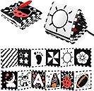 URMYWO Black and White Baby Toys, Tummy Time High Contrast Newborn Toys 0-3 Months, Soft Baby Book, Visual Stimulation Montessori Sensory Infant Toys 0-6-12 Months, Shower Gift for Boys Girls