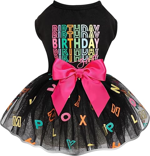 Vestido de cumpleaños para perro, ropa de primavera para perros pequeños, hembra, cachorro, princesa, tutú, lindo vestido de tul para perro,