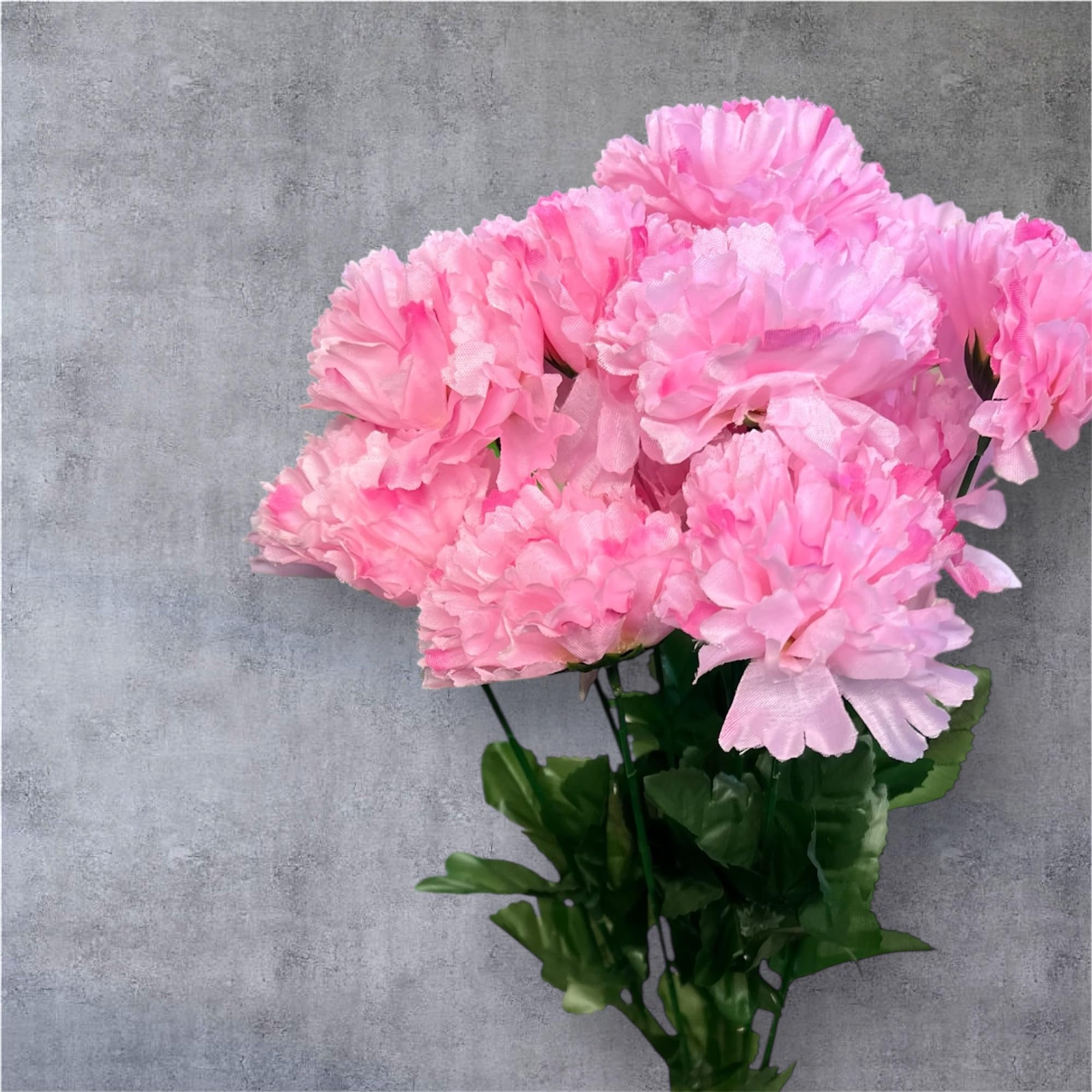 Artificial Carnation Flower Bunch β 12-Head Faux Silk Carnations for Home, Wedding & Event DΓ©cor (Pink)