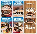 Vector X Power Rubber Moulded Indoor/Outdoor Basketball with Butyl Bladder, Black-White-Orange, Size: 7 (Suitable for Practice/Match/Training) + Free Air Needle gallery image