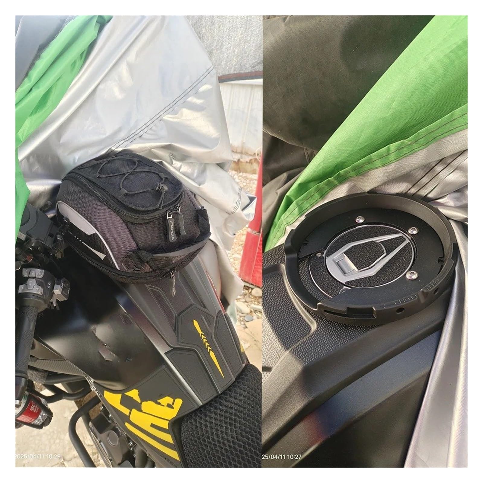 Motorradsitz-Rucksack Für VOGE Für Valico 525DSX 900DSX 625DSX 525 DSX 900 625 Motorrad Tank Tasche Gepäck Quick Lock Ring Rucksack Wasserdicht Flansch(Without Phone Bag)