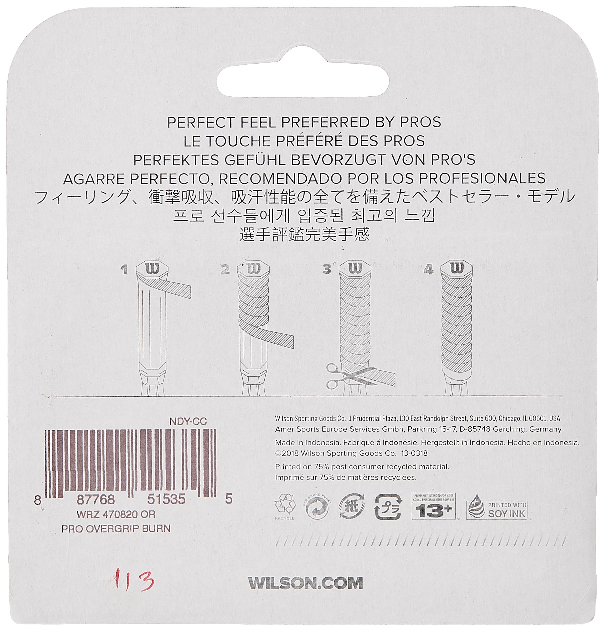 Wilson Sporting Goods Unisex Adult Burn Grip