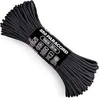 Corda Atwood Corda MFG 550 Paracord 100 pés 7 fios Náilon Náilon Cordão Paraquedas Equipamento de sobrevivência externo Feito nos EUA | Cordões, Pulseiras, Alças de Alça, Chaveiro, Preto