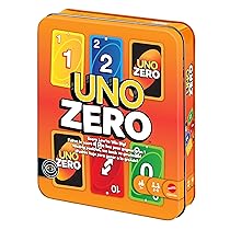 Mattel Games – UNO Zero, Nuova Versione dell’iconico Gioco in Scatola Colorata, Arriva a Zero e Vinci, Blocco segnapunti Incluso, 2-8 Giocatori, Giocattolo per Bambini, 7+ Anni, JLK16
