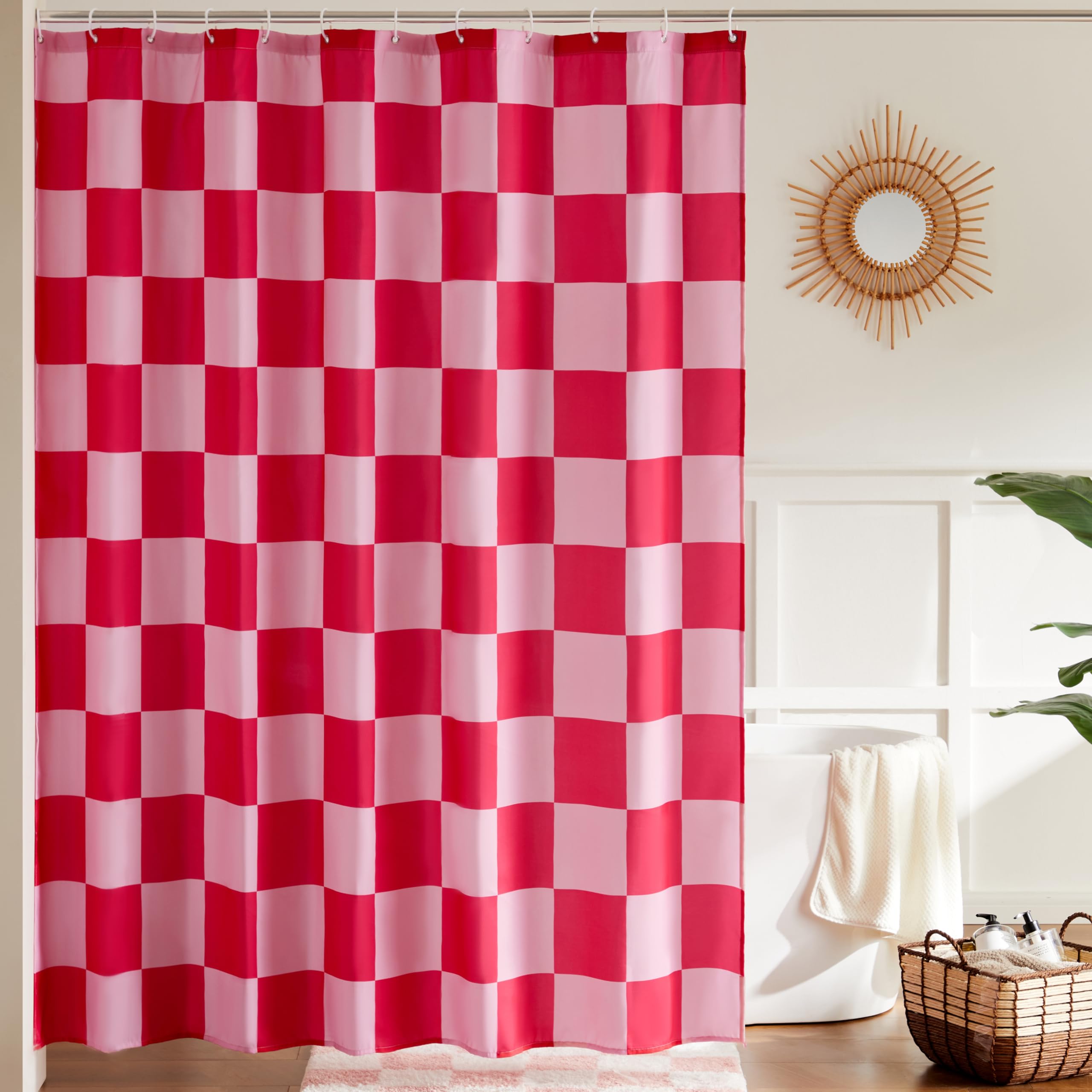 Ohocut Checkered Shower Curtain