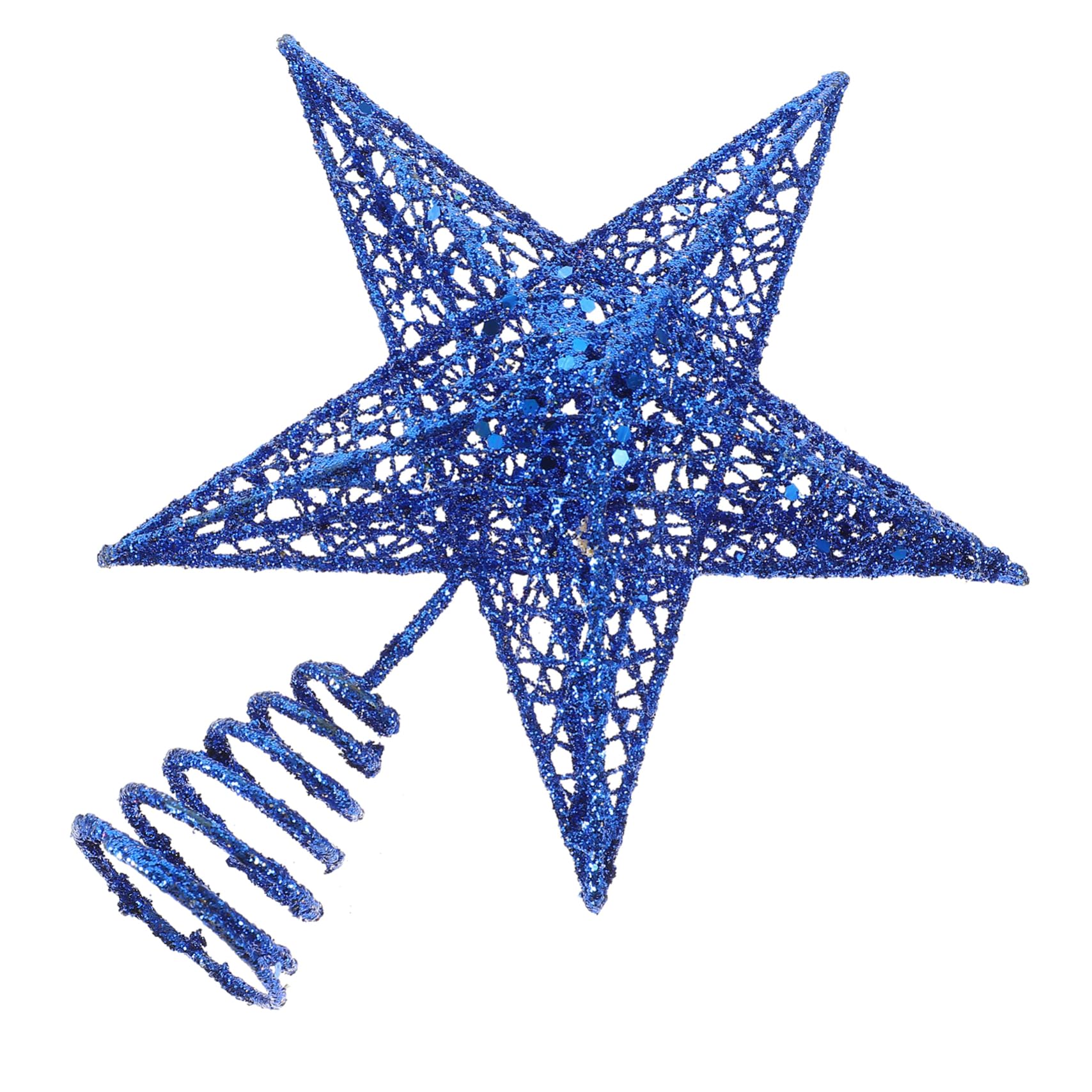 COLLBATH Adorno Punta del Árbol de Navidad Brillantina de Estrella Decoración de Navidad Árbol de Adorno de Estrella