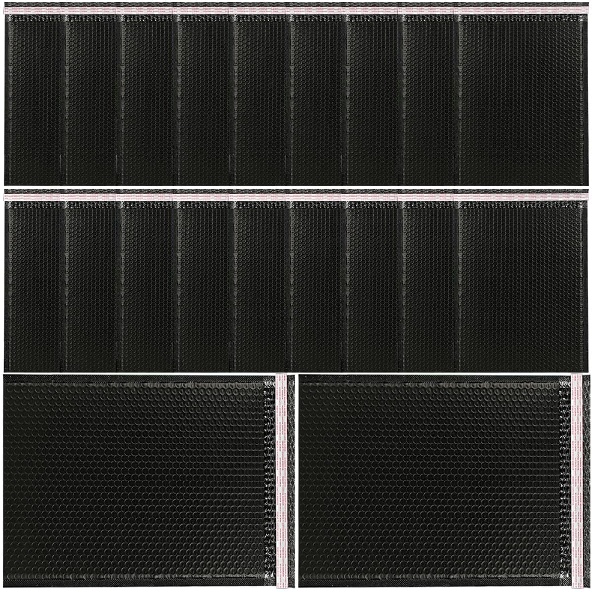 Cabilock 20 Enveloppes Matelassées Auto-adhésives Noires Épaisses 26x32 4 Cm, Paquet Postaux Anti-secousses pour Expédition, Enveloppes Résistantes aux Chocs, Protections D’emballage