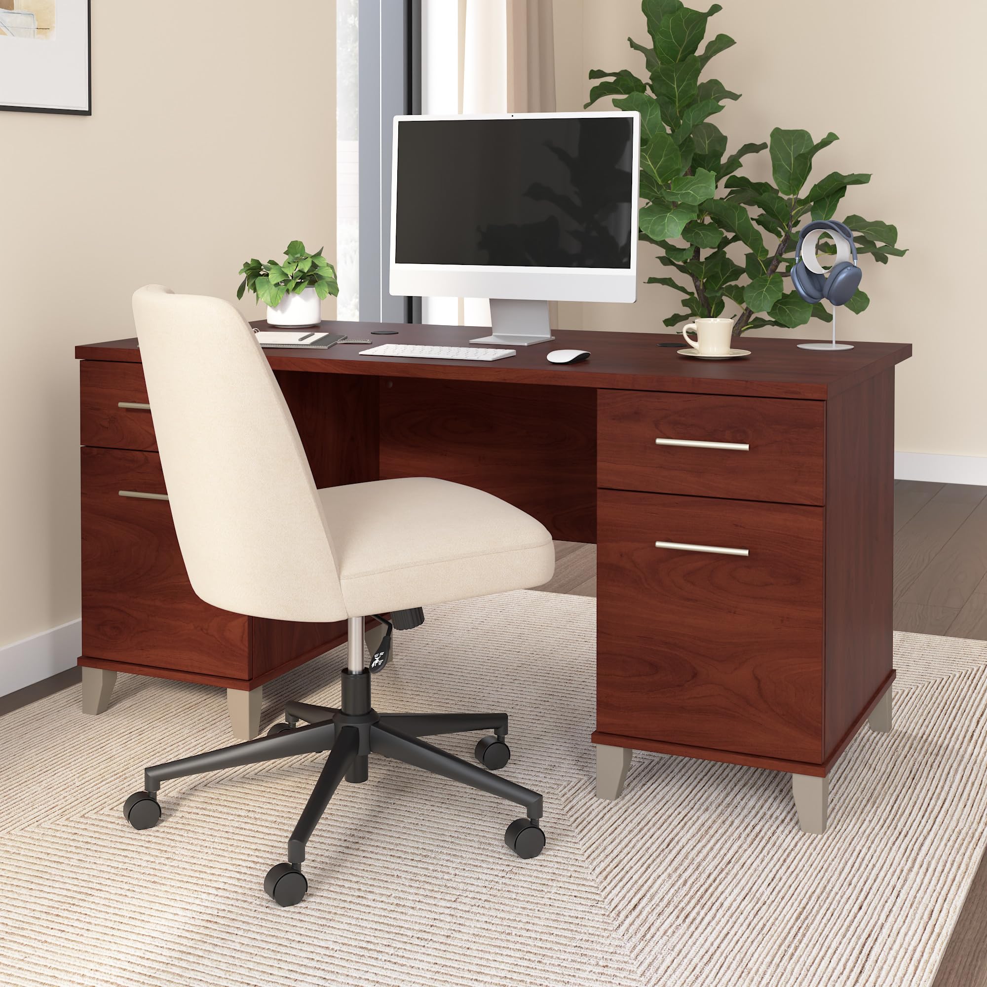Amazon.com: Bush Home 60-Inch Office Desk with Drawers, Computer