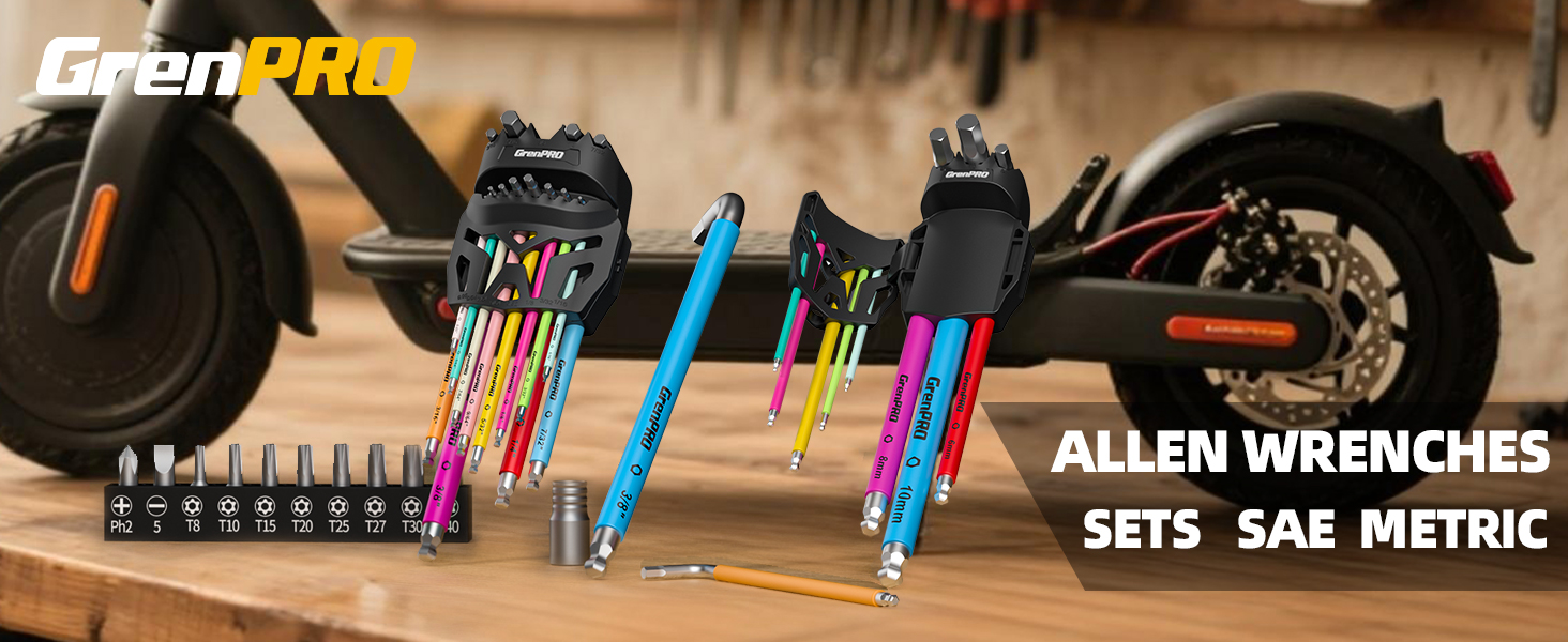 GRENPRO Allen Wrenches Sets, Hex Key Set, 22pcs Allan Wrench Sets