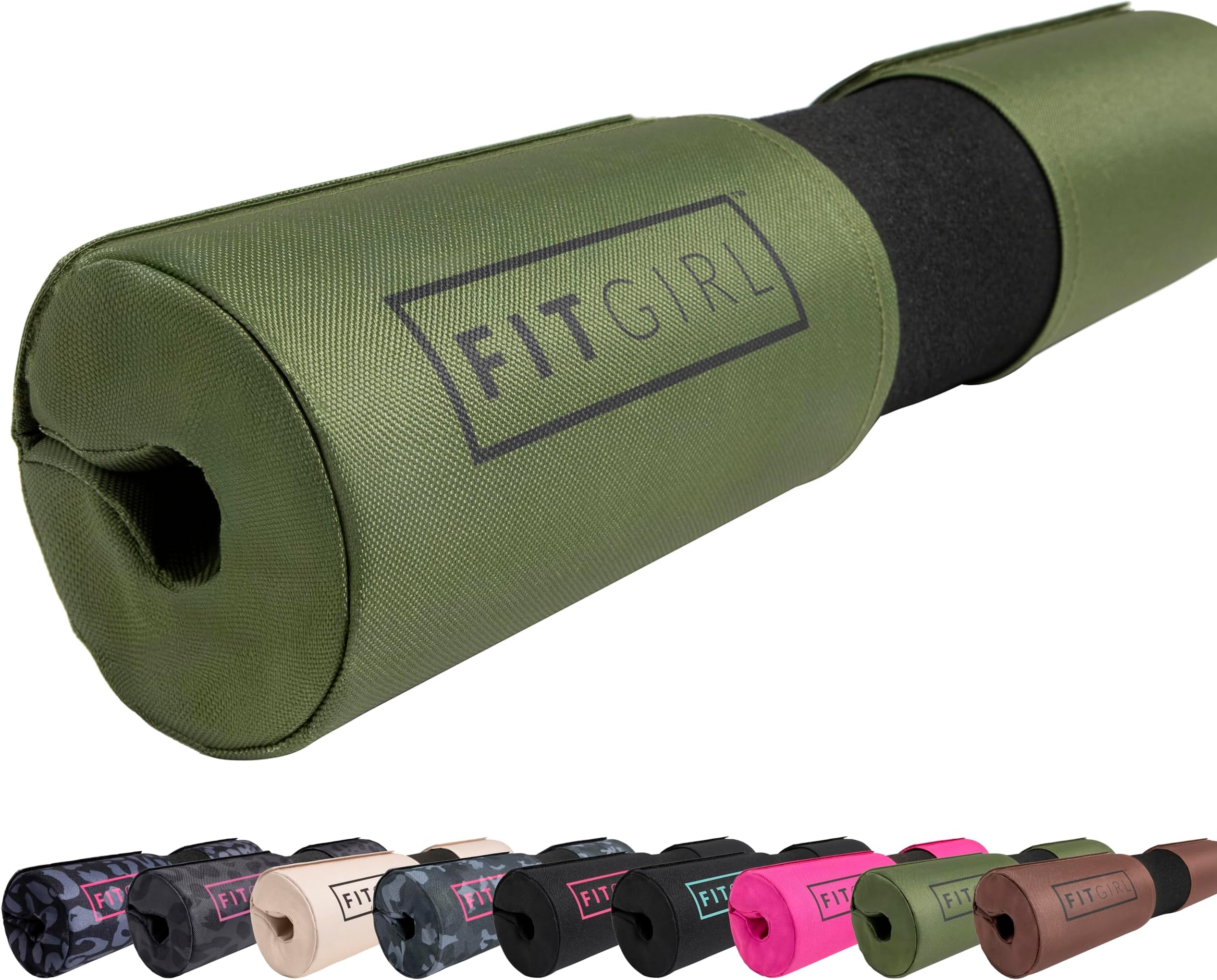 FITGIRL - Squat Pad and Hip Thrust Pad for Leg Day, Barbell Pad Stays in Place Secure, Thick Cushion for Comfortable Squats Lunges Glute Bridges, Olympic Bar and Smith Machine
