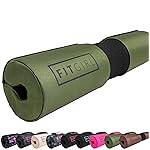 FITGIRL - Squat Pad and Hip Thrust Pad for Leg Day, Barbell Pad Stays in Place Secure, Thick Cushion for Comfortable Squats Lunges Glute Bridges, Olympic Bar and Smith Machine (Deluxe Olive Green)