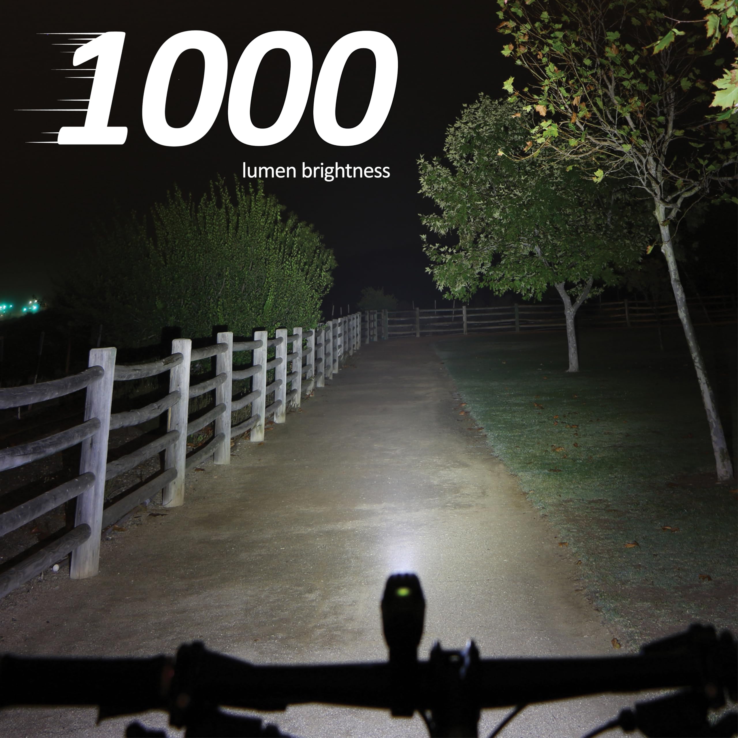 CECO Faro delantero de bicicleta de 1000 lúmenes serie F 2.0 superbrillante, IP67 impermeable, resistente a los impactos FL-1, recargable por USB, ideal para viajeros, ciclistas de carretera