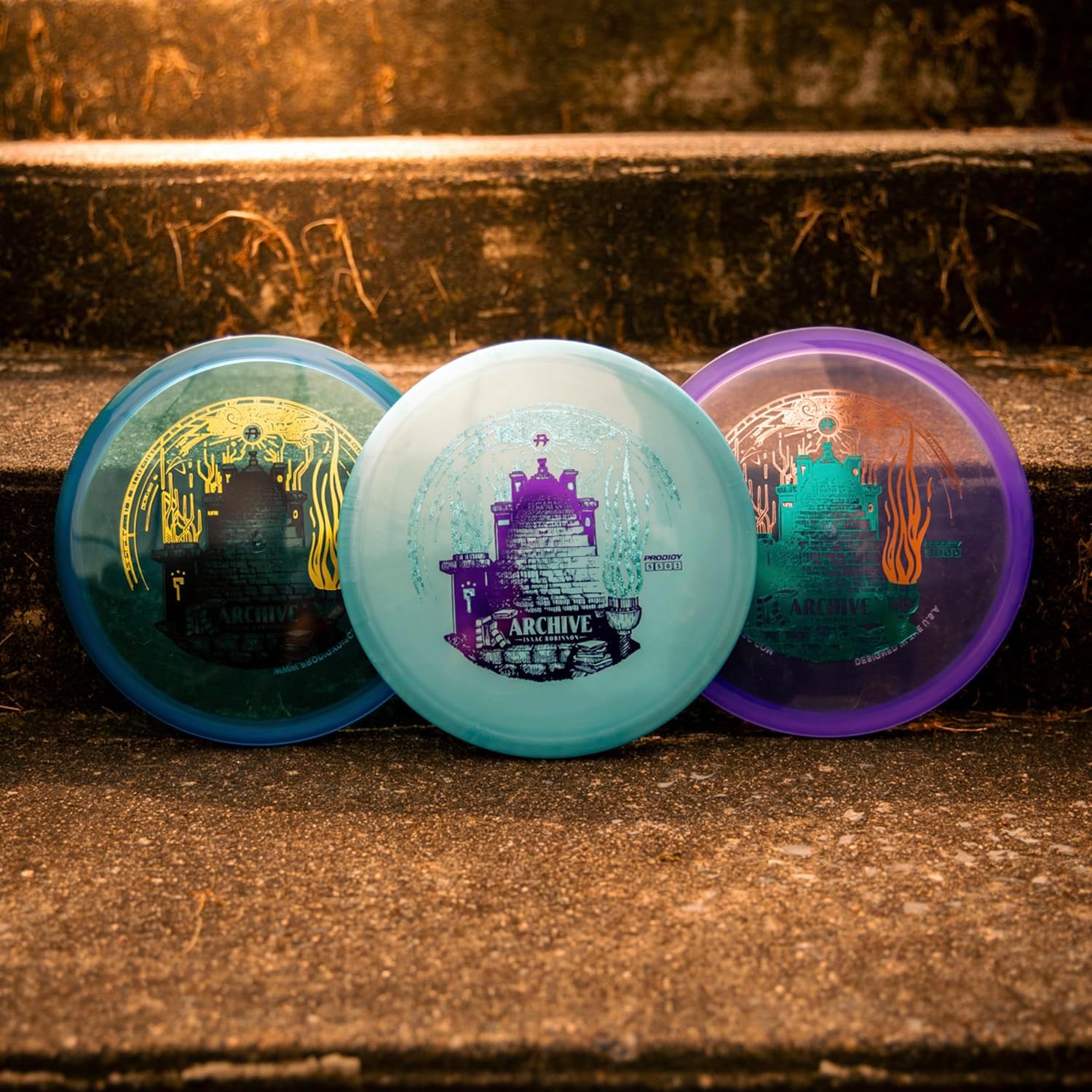 Prodigy Disc Isaac Robinson Signature Series | Disc Golf Midrange Discs | Stable Golf Midrange | Swirly Plastics & Fun Stamp Designs | Support Isaac On Tour | Colors May Vary