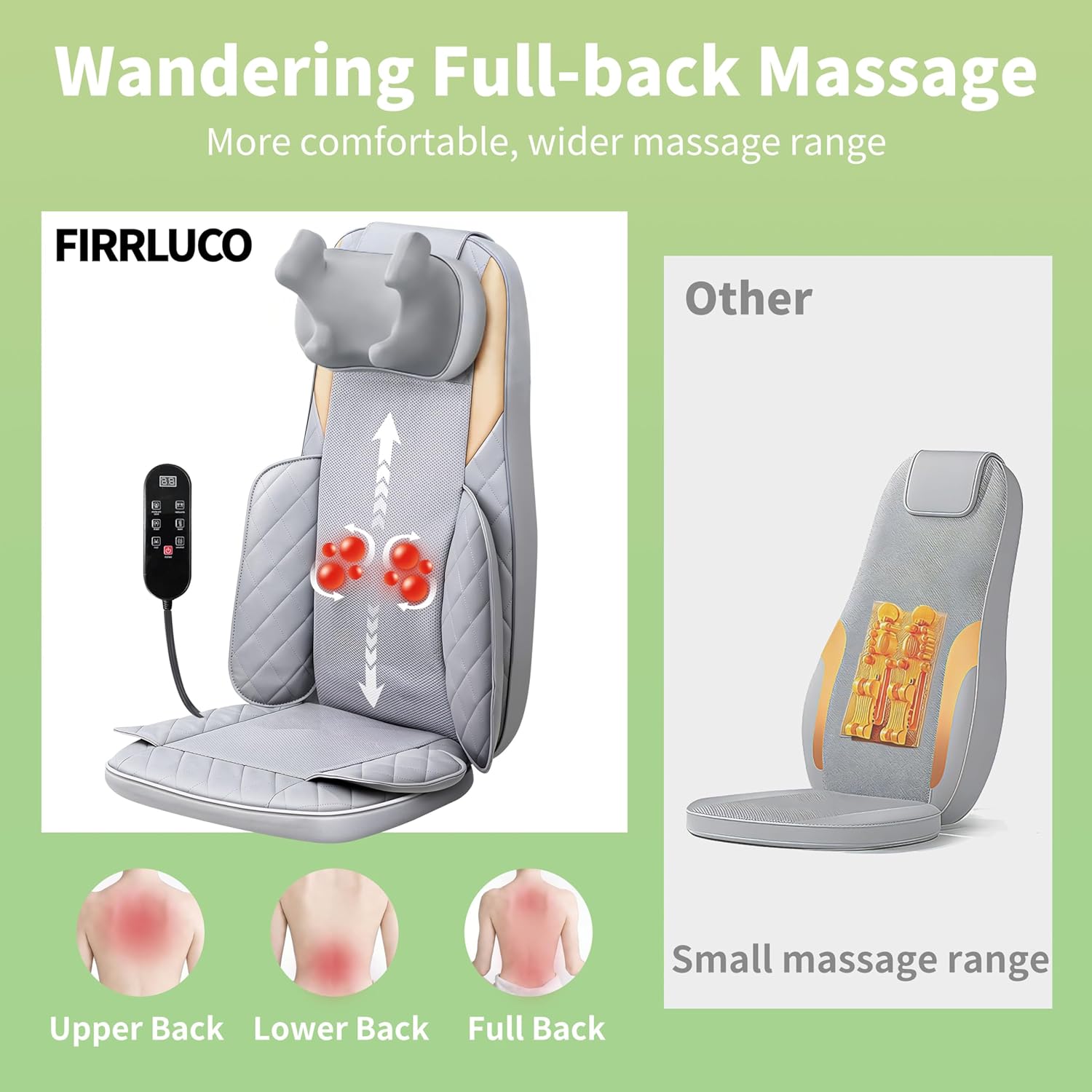 Shiatsu Neck and Back Massager with Heat,4D Kneading Back Massager for Pain Relief Deep Tissue,Back Massage for Chair,Dual-Neck Design,Adjustable Height,Gifts for Men Women Parents