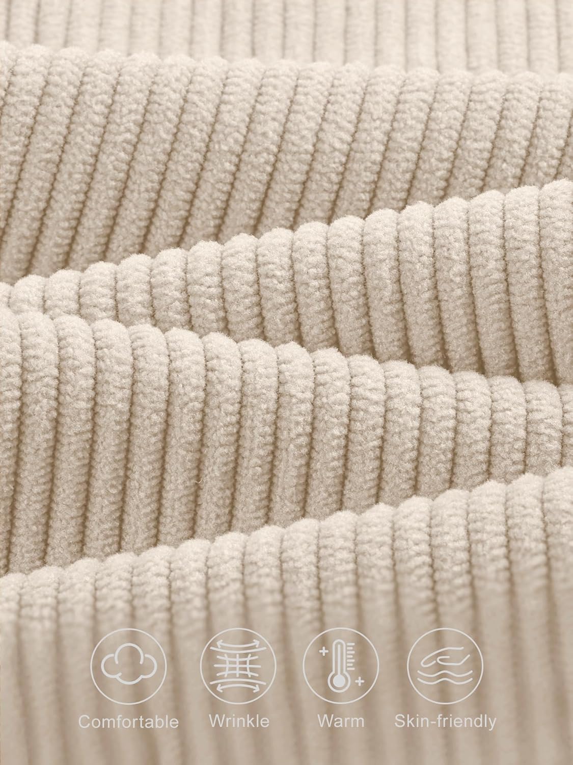 JEMLDL Mens Corduroy Pants Drawstring Elastic Waist Casual Pants Straight Baggy Sweatpants with Pockets - Image 5