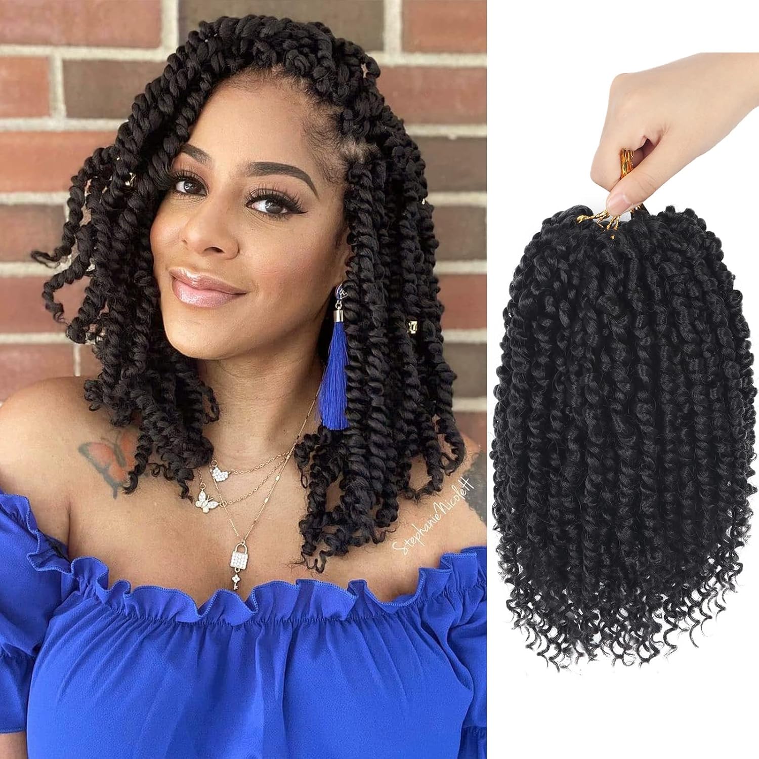 Beyond Beauty Passion Twist Hair,8 Inch Water Wave Pre