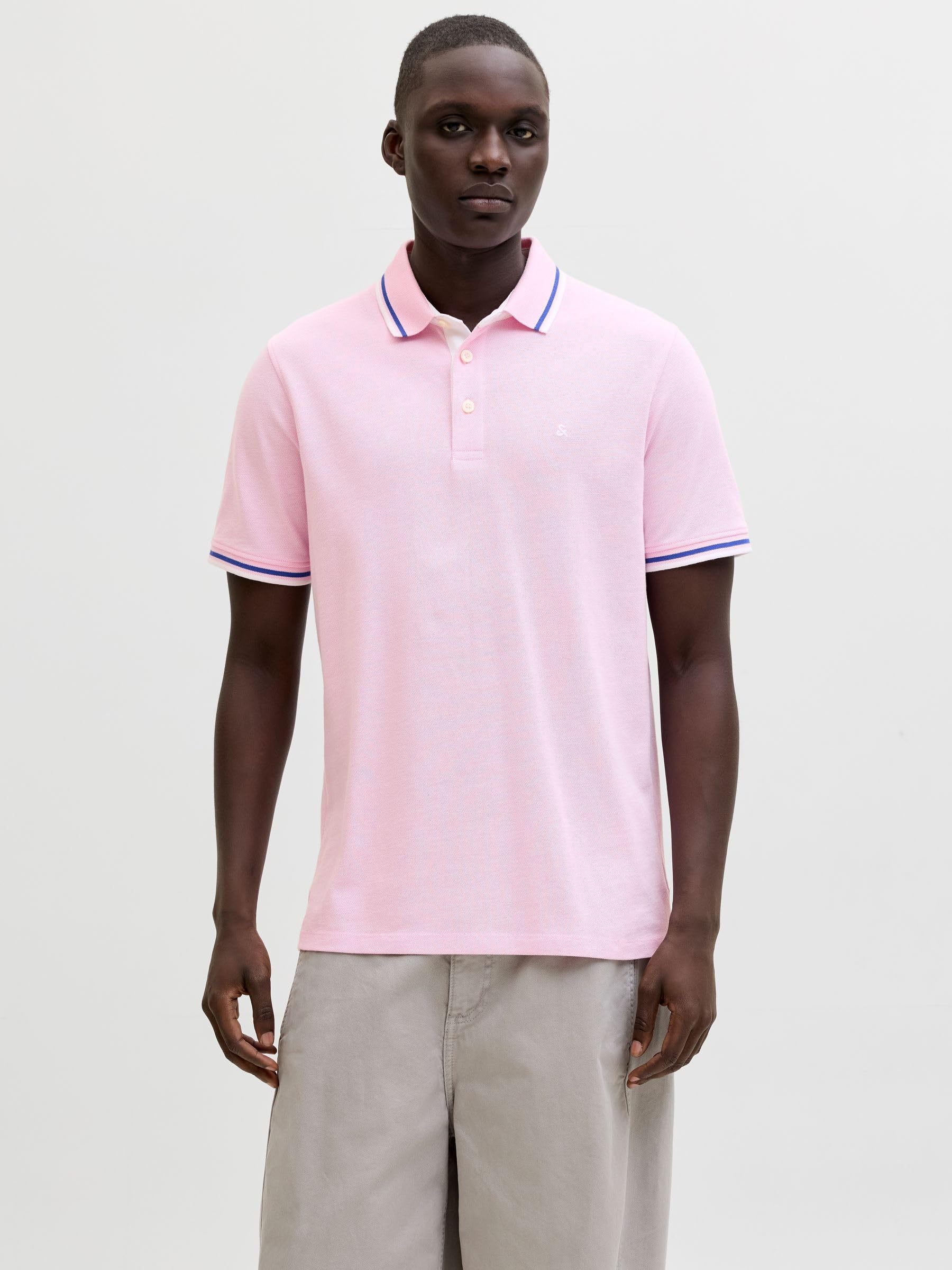 JACK & JONES Jjepaulos Polo Ss Noos, pryzm Pink, L