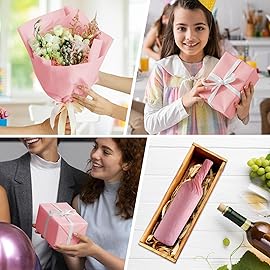 CHRORINE 60 Sheets Pink Tissue Paper Art Gift Wrapping Tissue Paper Bulk for DIY Crafts Decor Birthday Holiday Girls Party  20 x 14.5 inches