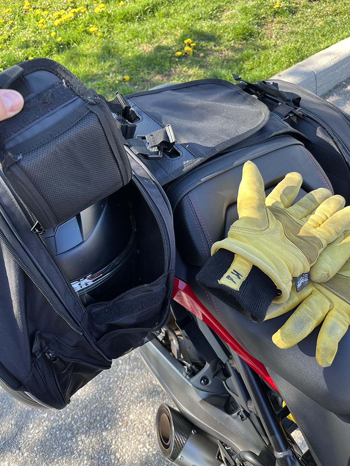 JFG RACING Motorcycle Saddle Bag,Universal Waterproof Motorcycle