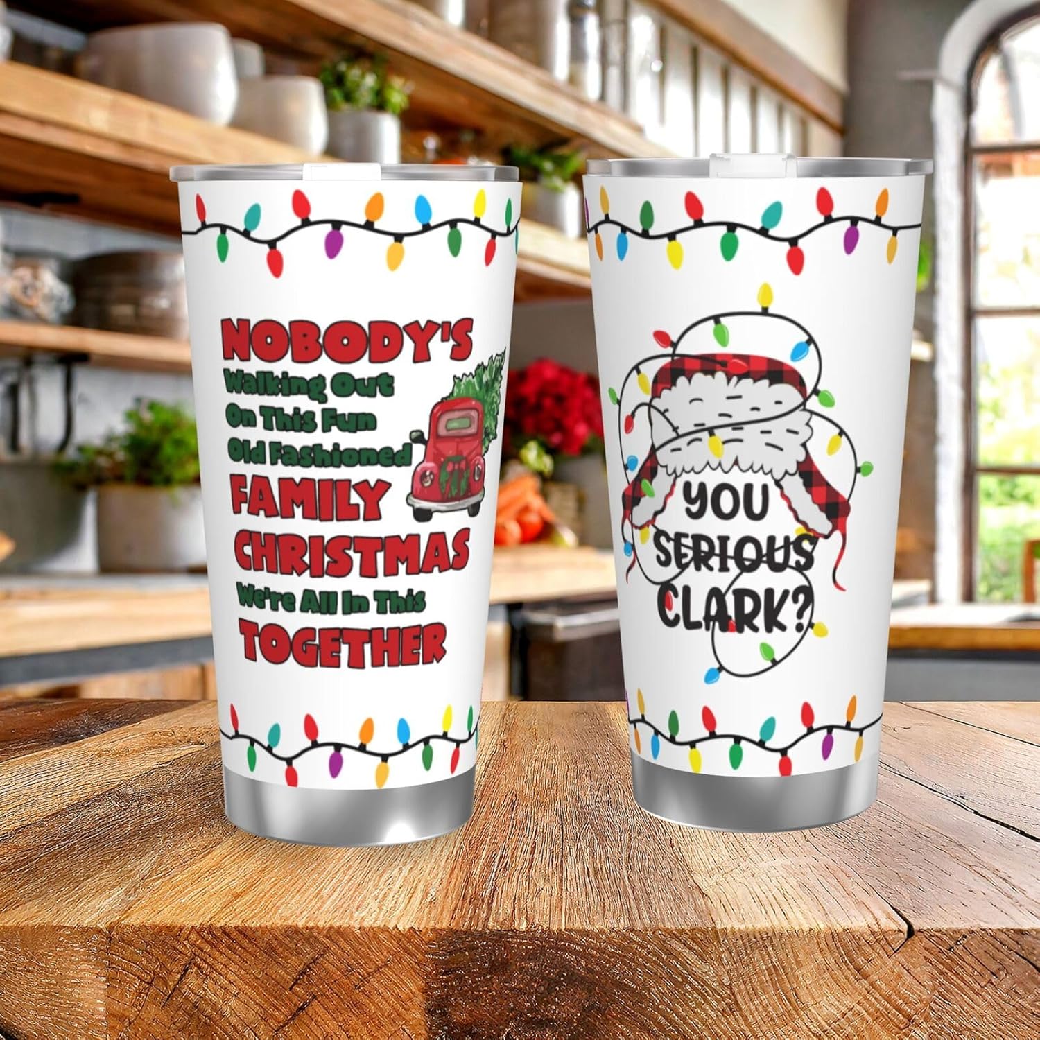 National Lampoon's Christmas Vacation Gift, Clark Griswold Tumbler, You Serious Clark Mug, Funny Movie Tumbler 20 oz, Xmas Gifts for Women Birthday Gifts - Image 2