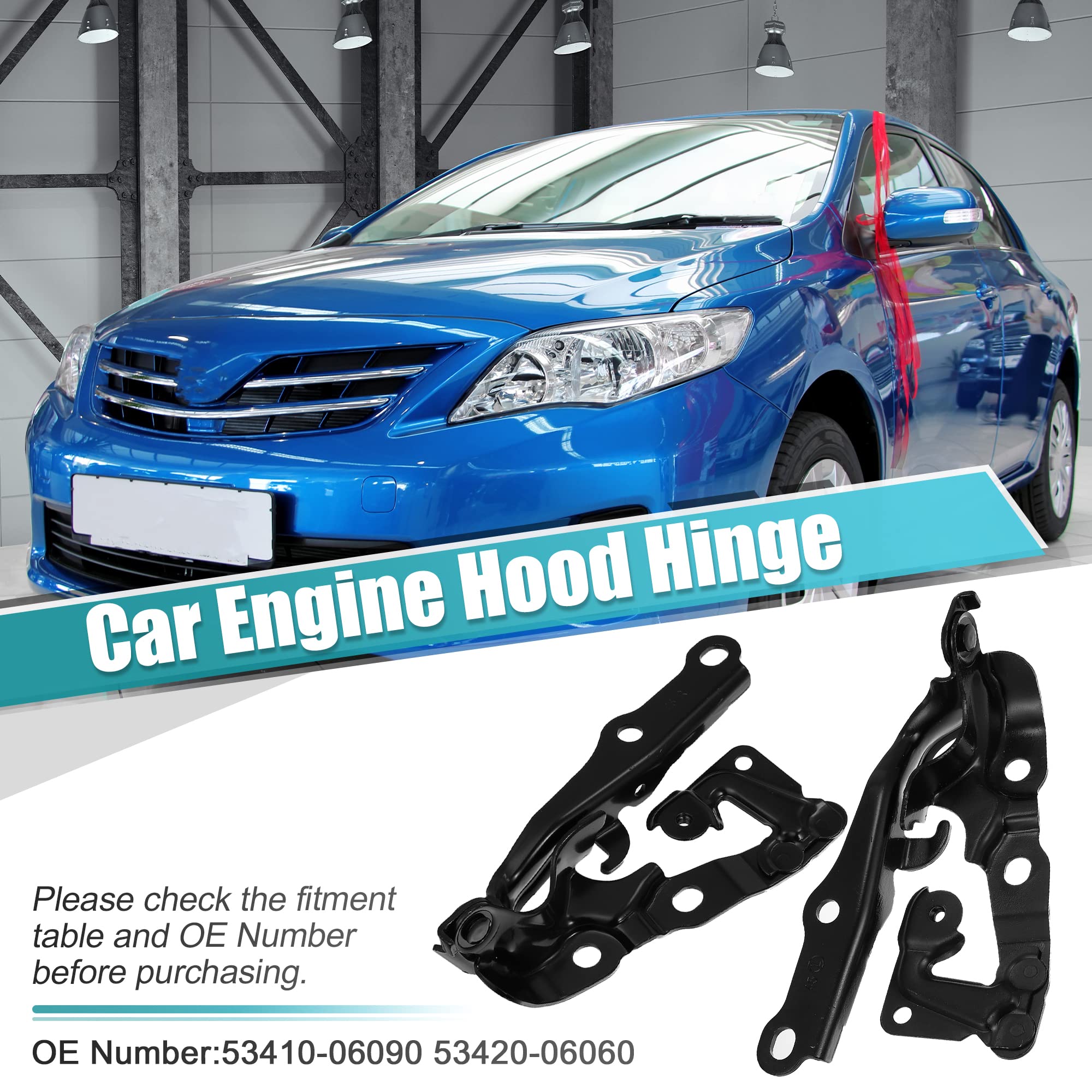 Amazon.com: X AUTOHAUX 1 Pair LH RH Car Engine Hood Hinge for