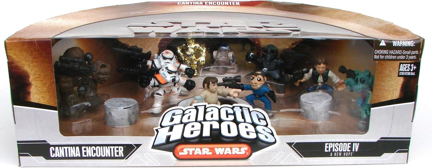 Star Wars Galactic Heroes Deluxe Cinema Scene Mini Figure Multi Pack Cantina Encounter