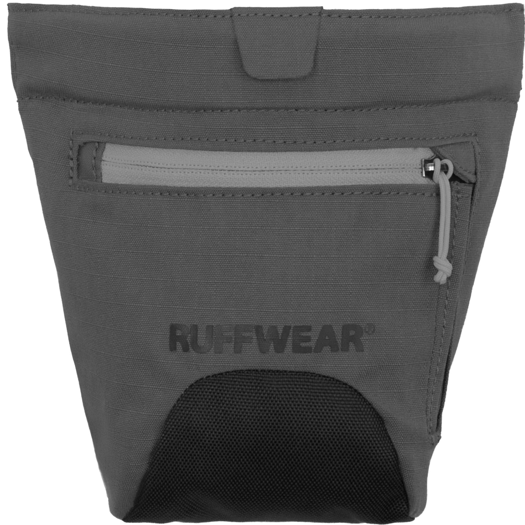 RUFFWEAR Treat Trader, Waterproof Dog Pouch with Waist Clip and Adjustable Belt, Hands-Free Dog Walking Bag for Quick Treat Access, Magnet Closure, Granite Gray