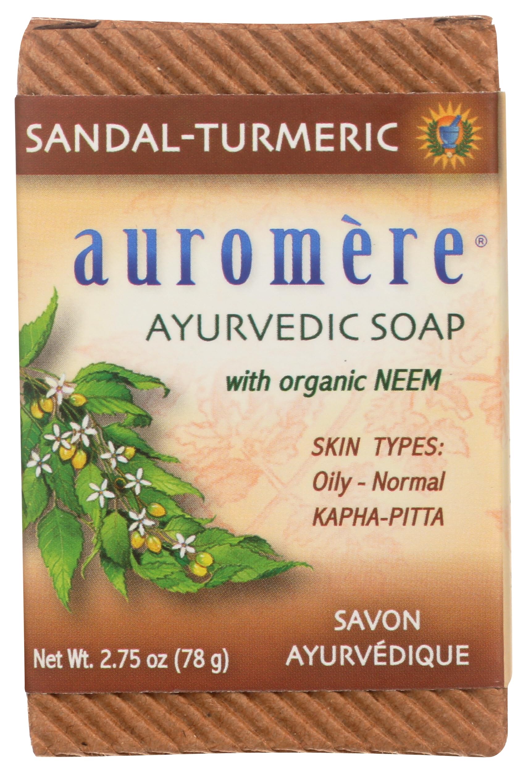 Ayurvedic Sandal Turmeric Bar Soap, Natural, Non GMO, 2.75 Ounce (Pack of 12)