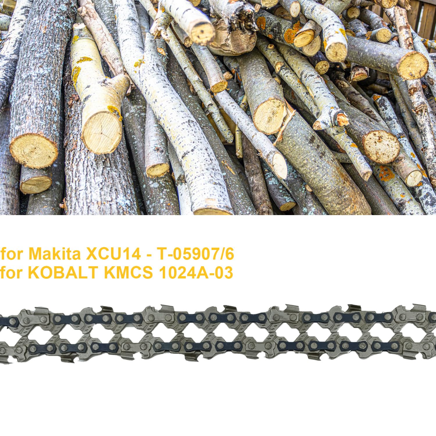 3 cadenas de repuesto de 6 pulgadas para Makita XCU14 - T-05907/cadena de motosierra de 6 pulgadas para KOBALT KMCS 1024A-03